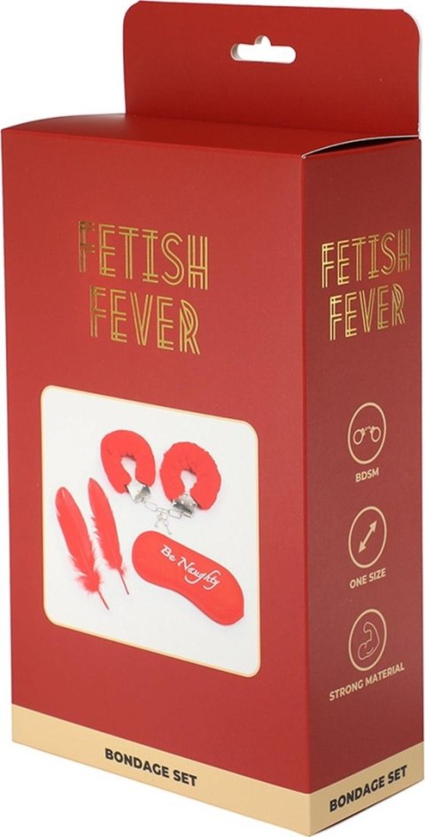 Fetish Fever - Bondage Set - 4 pieces - Red Fetish Fever