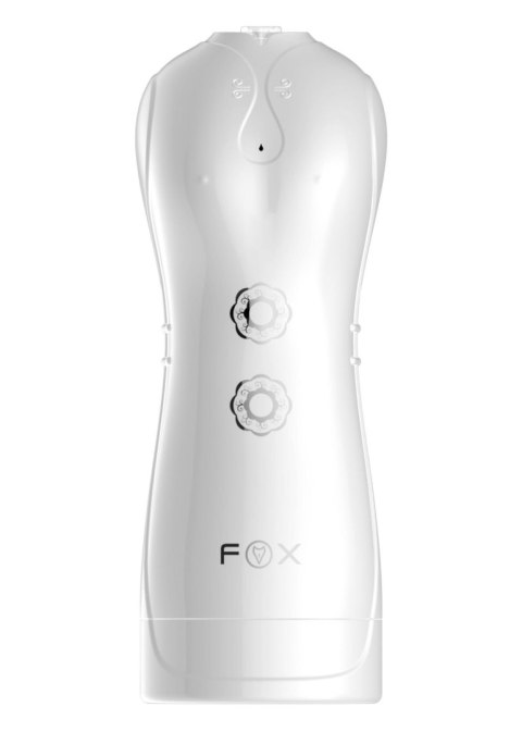 Masturbator - B - Series - Vibrating and Flashing Masturbation Cup USB 7+7 Function / Talk Mode (White) B - Series Fox