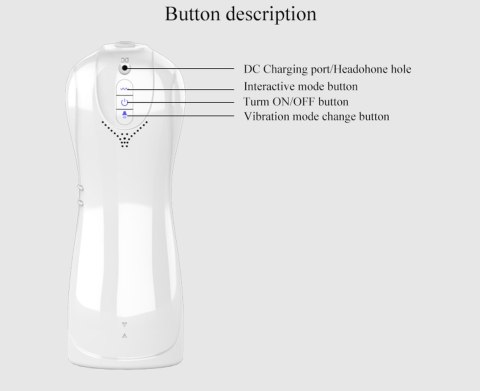 Masturbator - B - Series - Vibrating and Flashing Masturbation Cup USB 7+7 Function / Talk Mode (White) B - Series Fox