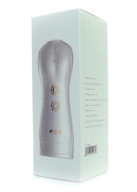 Masturbator - B - Series - Vibrating and Flashing Masturbation Cup USB 7+7 Function / Talk Mode (White) B - Series Fox