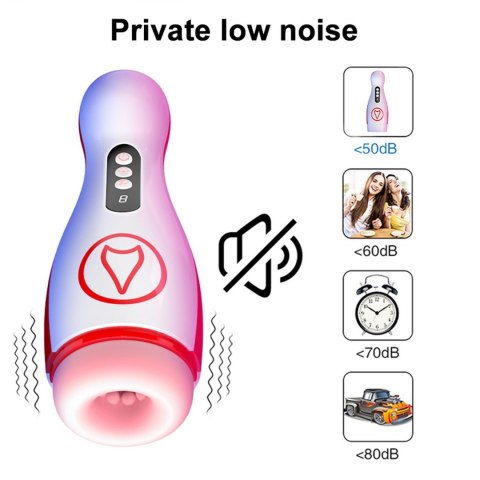 Masturbator - Vibrating Masturbation Cup , 7 Suction Power, 7 Vibration Setting B - Series Fox