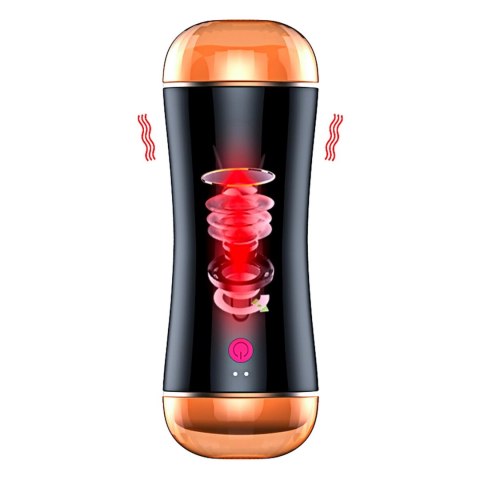 Masturbator-Vibrating Masturbation Cup USB 10 function + Interactive Function / Double Ends B - Series Fox