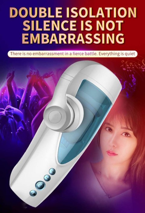 Masturbator-Vibrating, Rotating and Flashing Masturbation USB 10+10 Function / Talk Mode B - Series Fox