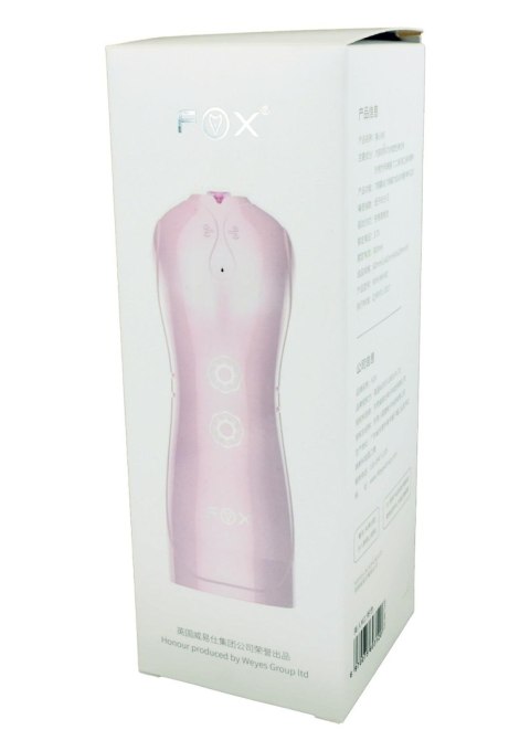 Masturbator-Vibrating and Flashing Masturbation Cup USB 7+7 Function / Talk Mode (Pink) B - Series Fox