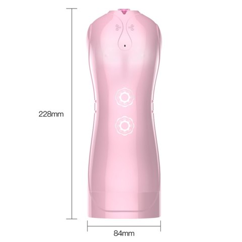 Masturbator-Vibrating and Flashing Masturbation Cup USB 7+7 Function / Talk Mode (Pink) B - Series Fox