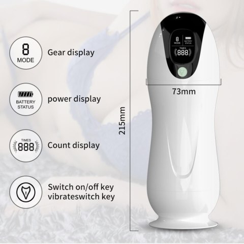 Masturbator-Vibration 8 Vibration modes + Interactive function B - Series Fox