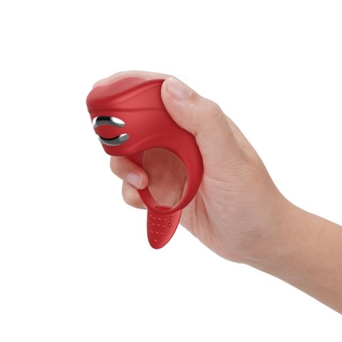 Wibrator-Silicone Ring Red USB 7 Function + Electro stim / remote control B - Series Fox