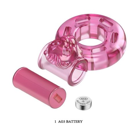 BAILE - Vibrating Cock Ring Bear Pink Baile