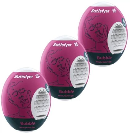 Masturbator-Eggs (set of 3 Bubble) Satisfyer