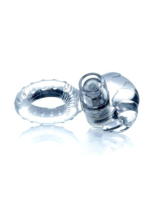 Pierścień-Rabbit Vibro CockRing Clear B - Series EasyLove