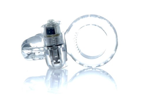 Pierścień-Rabbit Vibro CockRing Clear B - Series EasyLove