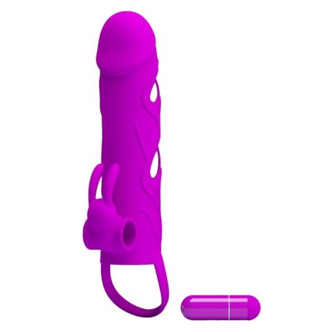 PRETTY LOVE - PENIS SLEEVE WITH BALL STRAP vibration PURPLE Pretty Love