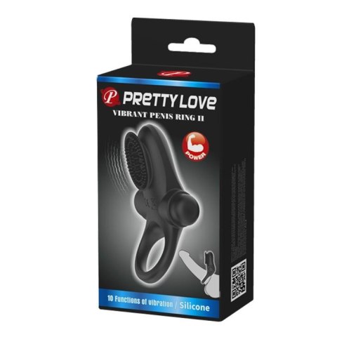 PRETTY LOVE - VIBRANT PENIS RING II Black Pretty Love