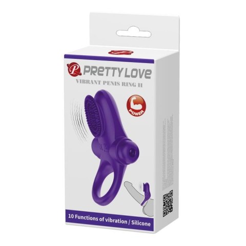 PRETTY LOVE - VIBRANT PENIS RING II Purple Pretty Love