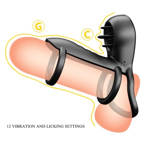 PRETTY LOVE - VIBRATING PENIS SLING Jammy, 12 vibration functions 12 licking settings Memory function Pretty Love