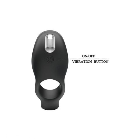 PRETTY LOVE - Vibration Penis Sleeve 7 FUNCTIONS BLACK Pretty Love