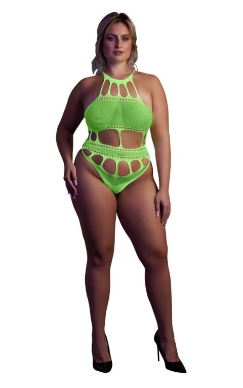 Body with Grecian Neckline - Neon Green - XL/XXXXL Ouch!