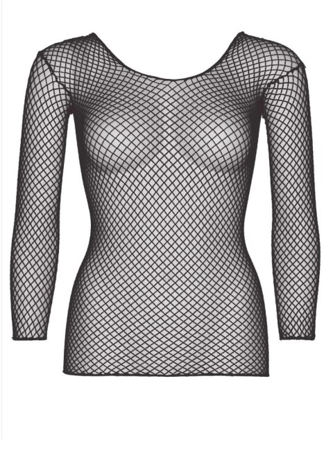 Long Sleeves Fishnet Top Black Leg Avenue