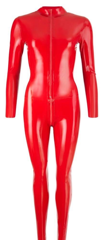 Latex Catsuit red L Late X