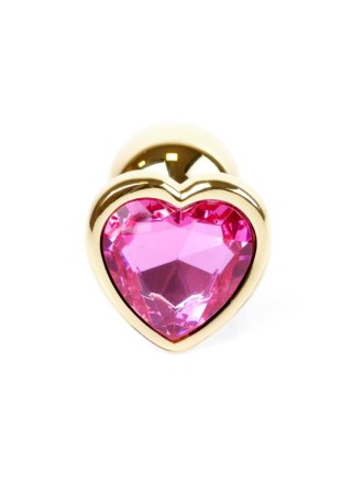 Plug-Jewellery Gold Heart PLUG- Pink B - Series HeavyFun