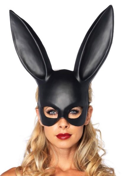 Masquerade Rabbit Mask Black Leg Avenue