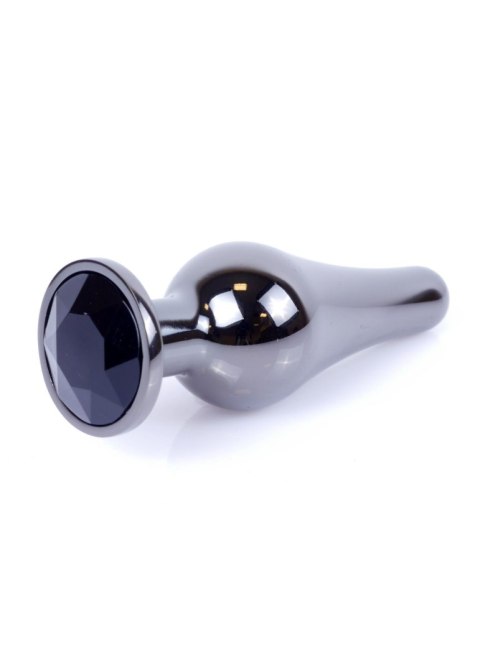 Plug-Jewellery Dark Silver BUTT PLUG- Black B - Series HeavyFun