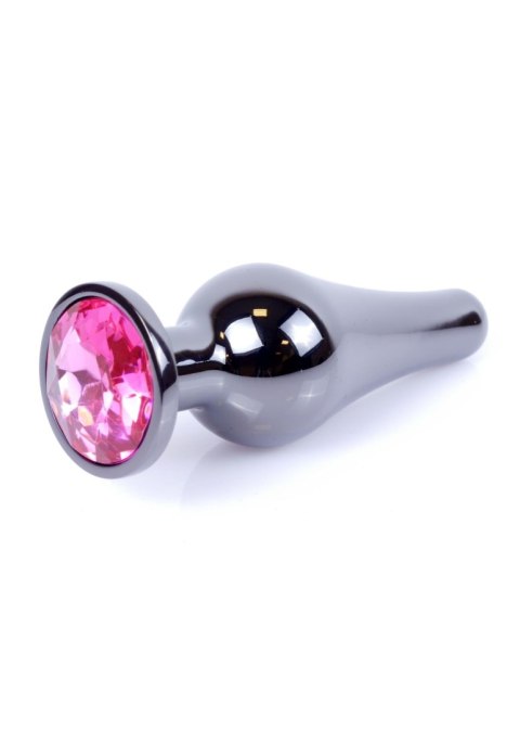 Plug-Jewellery Dark Silver BUTT PLUG- Pink B - Series HeavyFun