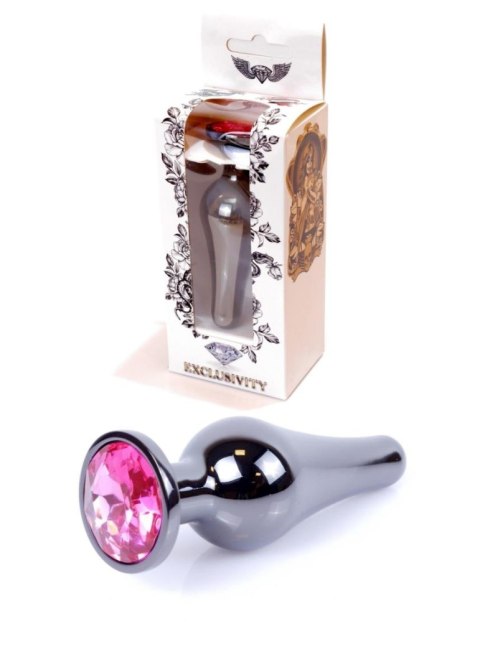 Plug-Jewellery Dark Silver BUTT PLUG- Pink B - Series HeavyFun