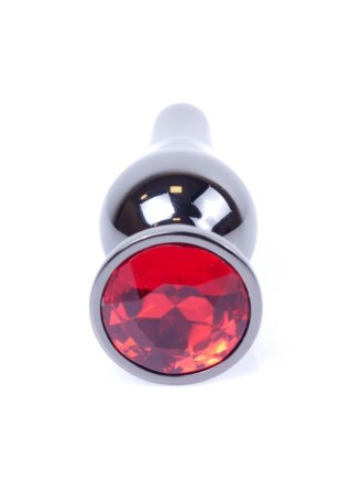 Plug-Jewellery Dark Silver BUTT PLUG- Red B - Series HeavyFun