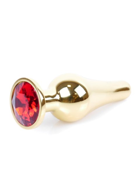 Plug-Jewellery Gold BUTT PLUG- Red B - Series HeavyFun