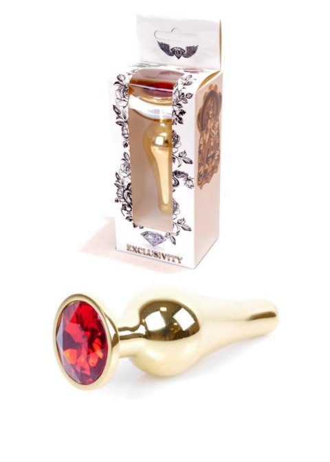 Plug-Jewellery Gold BUTT PLUG- Red B - Series HeavyFun