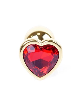 Plug-Jewellery Gold Heart PLUG- Red B - Series HeavyFun