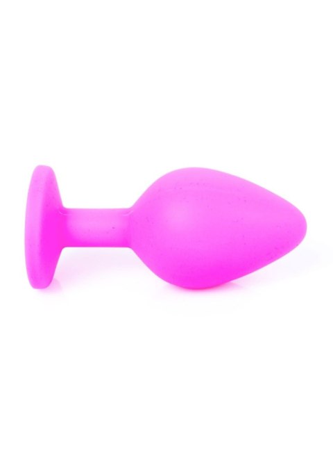 Plug-Jewellery Pink Silicon PLUG Medium- Light Blue Diamond B - Series HeavyFun