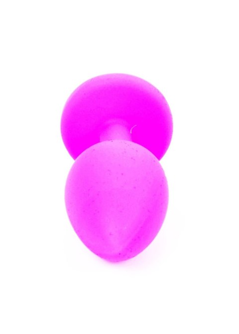 Plug-Jewellery Pink Silicon PLUG Small- Light Blue Diamond B - Series HeavyFun