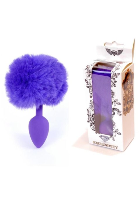 Plug-Jewellery Silicon PLUG - Bunny Tail - Purple B - Series HeavyFun