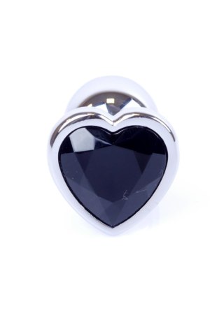 Plug-Jewellery Silver Heart PLUG- Black B - Series HeavyFun