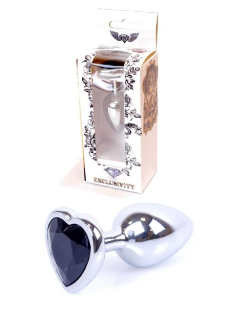 Plug-Jewellery Silver Heart PLUG- Black B - Series HeavyFun