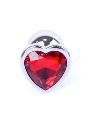 Plug-Jewellery Silver Heart PLUG- Red B - Series HeavyFun