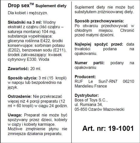 Supl.diety-DROP SEX 20 ML Ruf