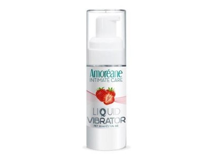 Żel/sprej-Liquid Vibrator Strawberry 30ml. Amoreane