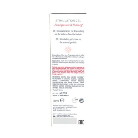 Żel/sprej-Stimulation Gel Pomegranate & Nutmeg women 30ml Hot