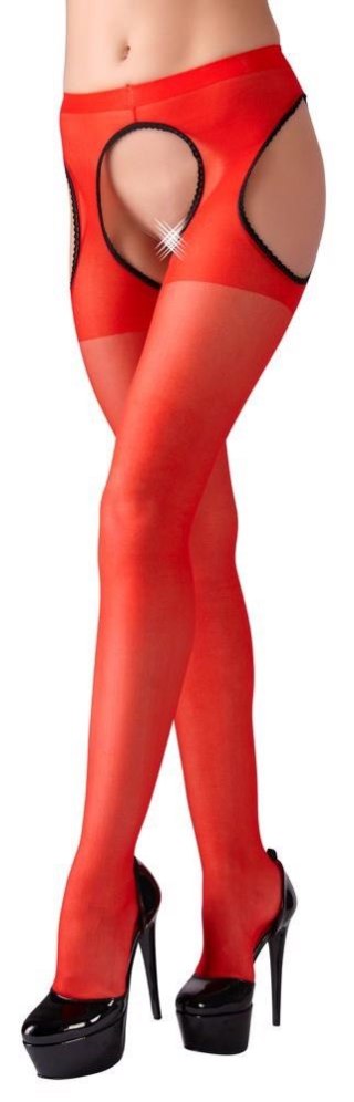 Sex Tights red L/XL Cottelli LEGWEAR