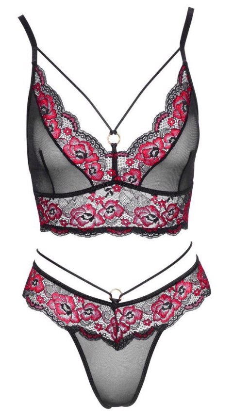 Bra Set black/red L Cottelli LINGERIE