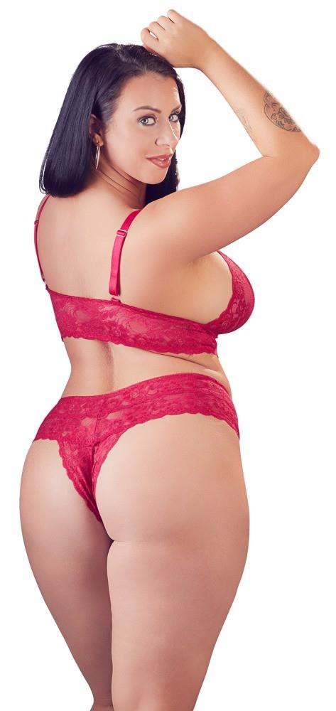 Bra and Red Briefs XL Cottelli CURVES