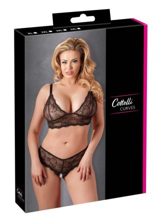 Bra and String black XL Cottelli CURVES