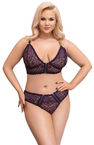 Bra Set purple 3XL Cottelli CURVES