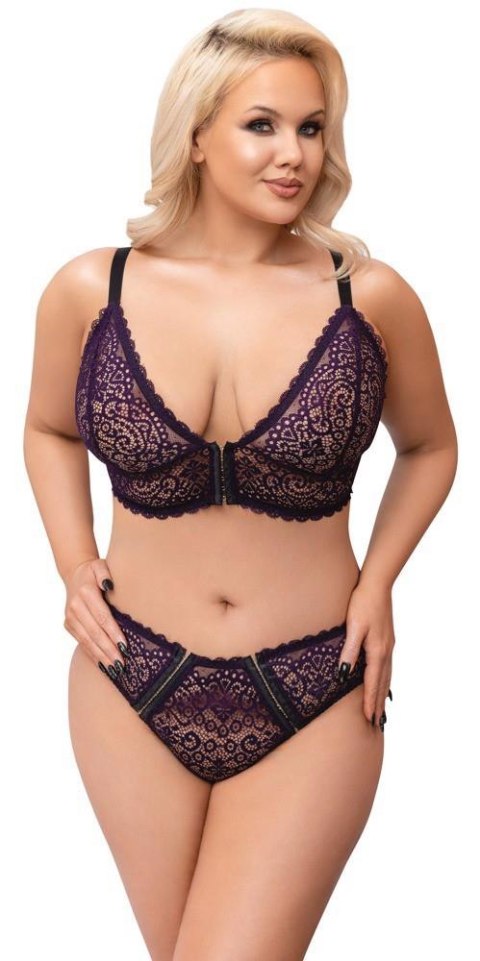 Bra Set purple 3XL Cottelli CURVES