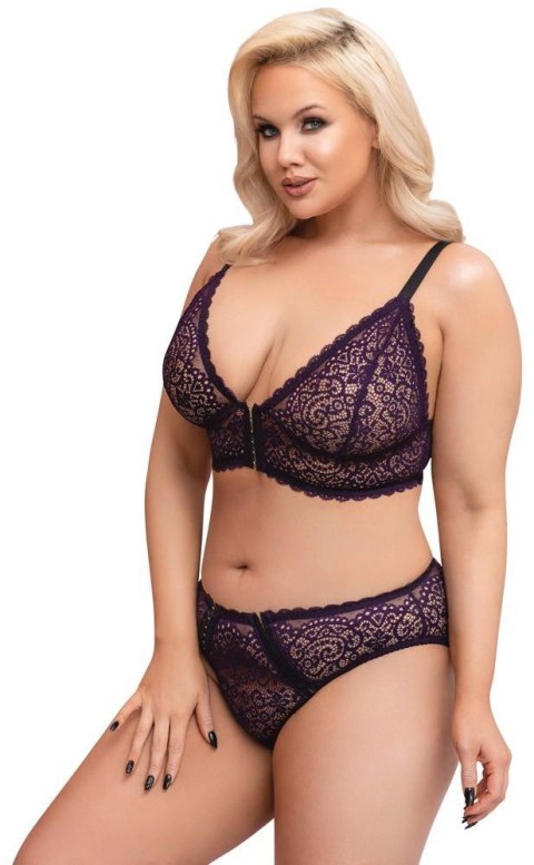 Bra Set purple 3XL Cottelli CURVES