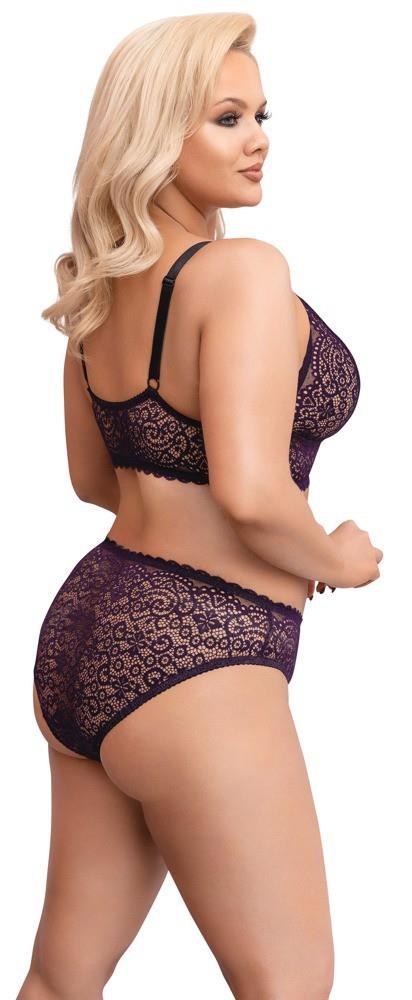 Bra Set purple 3XL Cottelli CURVES