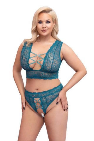 Bra Set teal 3XL Cottelli CURVES